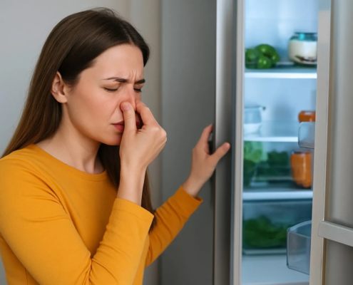 Why your fridge smells when door open?